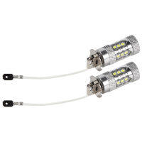 2ชิ้น H3 H1 12V-24V 10W หลอดไฟหมอกกลางวันไฟ LED แบบสว่างรถยนต์กำลังสูง