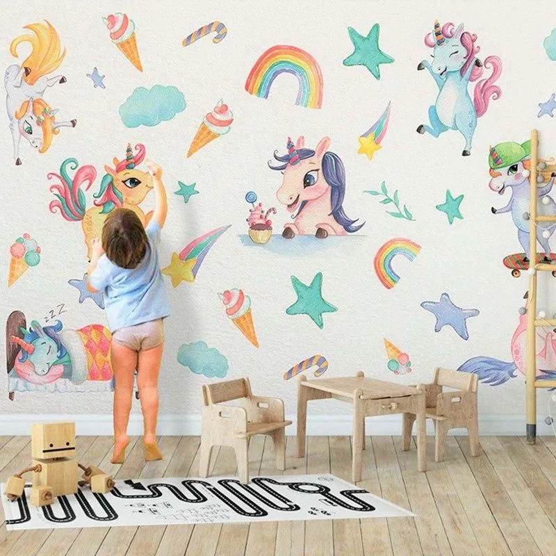 MeiYang Girls Room Decor Cute Rainbow Unicorn Wall Stickers DIY Vinyl Home Wall Decals Kids Living Room Bedroom Cartoon Horse Wallpaper | Lazada Singapore MeiYang Girls Room Decor Cute Rainbow Unicorn Wall Stickers DIY Vinyl Home Wall Decals Kids Living Room Bedroom Cartoon Horse Wallpaper | Lazada Singapore