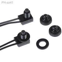 2PCS Hot Sale 12V Waterproof Push Button On-Off Switch With 4 Lead Wire Black Wholesale