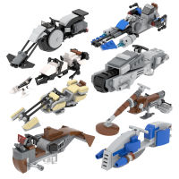 MOOXI Space War ภาพยนตร์ทหาร War Flying รถจักรยานยนต์ Speeder Bike Block Building อิฐประกอบชิ้นส่วนของเล่นสำหรับเด็ก Gift