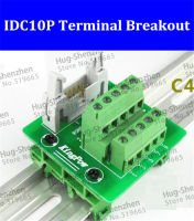 คุณภาพสูง10P ถึง Terminal PLC ถึง Terminal IDC10P Terminal Breakout พร้อมขายึดสำหรับ C45 Din Rail