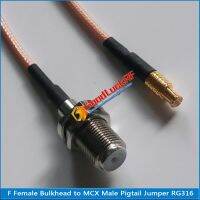 F Female O-ring Bulkhead Panel Mount Nut To MCX Male Plug RF Connector RG316 Pigtail Jumper Cable Low Loss