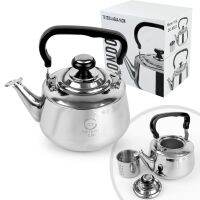 Telecorsa กาน้ำสเตนเลส ด้ามจับกระชับมือ กล่องขาว มีให้เลือกขนาด รุ่น 1L-14cm-304-stainless-steel-kettle-05A-TC