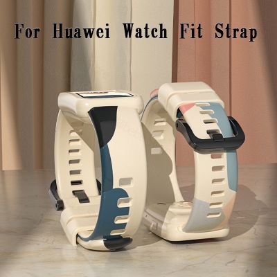 ✑ Opaska na zegarek Huawei pasuje do bransoletki pasek silikonowy do zegarka Huawei pasuje do paska na rękę pasek na rękę akcesoria Correa