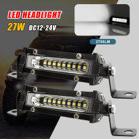 2Pcs รถ LED Work Light Bar 27W Off Road LED Pod น้ำท่วมไฟหน้ากันน้ำสำหรับรถบรรทุก SUV A Marine โคมไฟเสริม