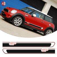 2 Pcs ประตูรถด้านข้าง Stripes สติกเกอร์ MINI GP สไตล์ Body Decal สำหรับ MINI Cooper S R50 R52 R53 One JCW อุปกรณ์เสริมภายนอก