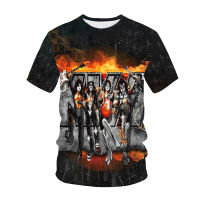 Kiss Band เสื้อยืด3d พิมพ์ผู้ชายผู้หญิงแฟชั่นแขนสั้น Hip Hop Tees เสื้อเด็กผู้หญิงยี่ห้อ Rock เสื้อผ้าขนาดใหญ่ Tops