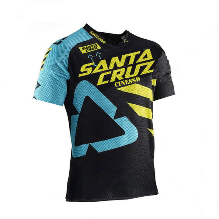 2021-santa-cruz-enduro-downhill-mountain-bike-jersey-mx-off-road-รถจักรยานยนต์-bmx-racing-jersey-dh-แขนสั้น-jersey-mtb-เสื้อยืด