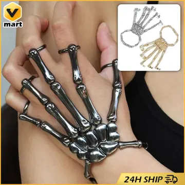 Sterling Silver Skeleton Hand Ring - Etsy