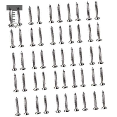 ：《》{“】= Tooyful 50Pcs Nickel Guitar Bridge Screws Tremolo Bridge Mounting Screws For Electric Guitar Bass Parts