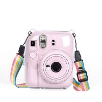 กระเป๋ากล้องดิจิตอลแบบเคสโทรศัพท์พลาสติกถุงอะไหล่สำหรับ Fuji Fuji Fuji Fuji,Instax Mini 12เคสกันกระแทกฝาพับใส