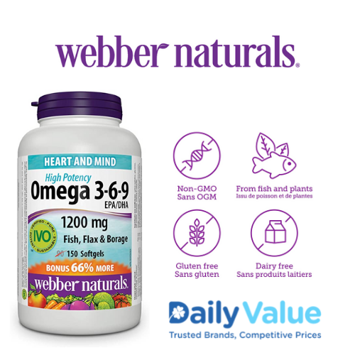 ber Naturals Omega 369 Flaxseed, Fish and Borage Oil Softgel, 1200mg Lazada PH