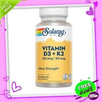 Free and Fast Delivery Solaray, Vitamin D3 + K2, Soy-Free, 125 MCG (5000 IU), 60 Vegcaps