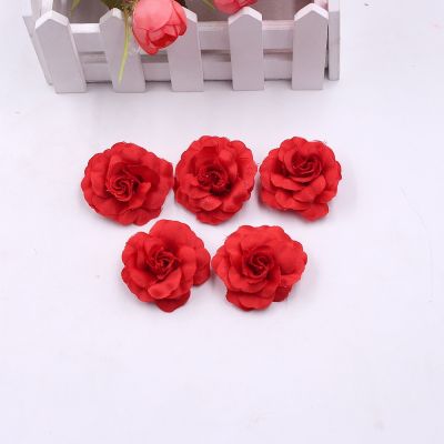 【YF】℗◊  10pcs/Lot 4.5CM Silk Artificial Fake Flowers for Wedding Scrapbook WreathTH