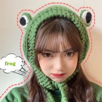 [Stock] Winter Cute Frog Hat Beanies Knitted Winter Hat Scarf / Warm Winter Funny Frog Hat Unisex /Crochet Knitted Hat Beanie Cute Hats Cap for GiftsPartyPhotography Prop