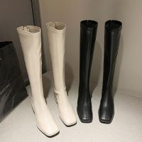 COD dsdgfhgfsdsss Long Boots Womens Long Boots 2021 Spring and Autumn High Boots White But Knee Rider Boots Hot Style Thin Middle Boots 长筒靴女长靴子2021年春秋高筒靴白色不过膝骑士靴爆款瘦瘦中筒靴