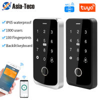 IP67 Waterproof Bluetooth Tuya App NFC RFID 13.56Mhz IC M1 Access Control Keypad Biometric Fingerprint Touch Access Controlr