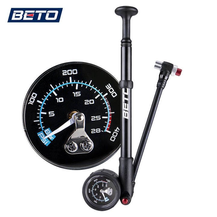 beto-400psi-ขี่จักรยานช็อกปั๊มลม-mtb-ระงับแรงดันสูงส้อมปั๊มจักรยานถนน-i-nflator-จักรยานมือปั๊ม-w-เครื่องวัดความดัน