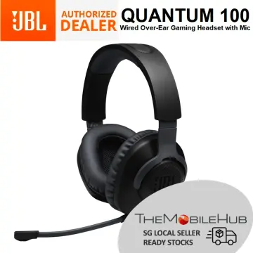 JBL QUANTUM 100 Circumaural Gaming Headset, White 