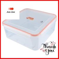 กล่องอาหารเหลี่ยม POPLOCK 9147 7.4 ลิตร สีส้มFOOD CONTAINER POP LOCK 9147 7.4L ORANGE **คุณภาพดี**