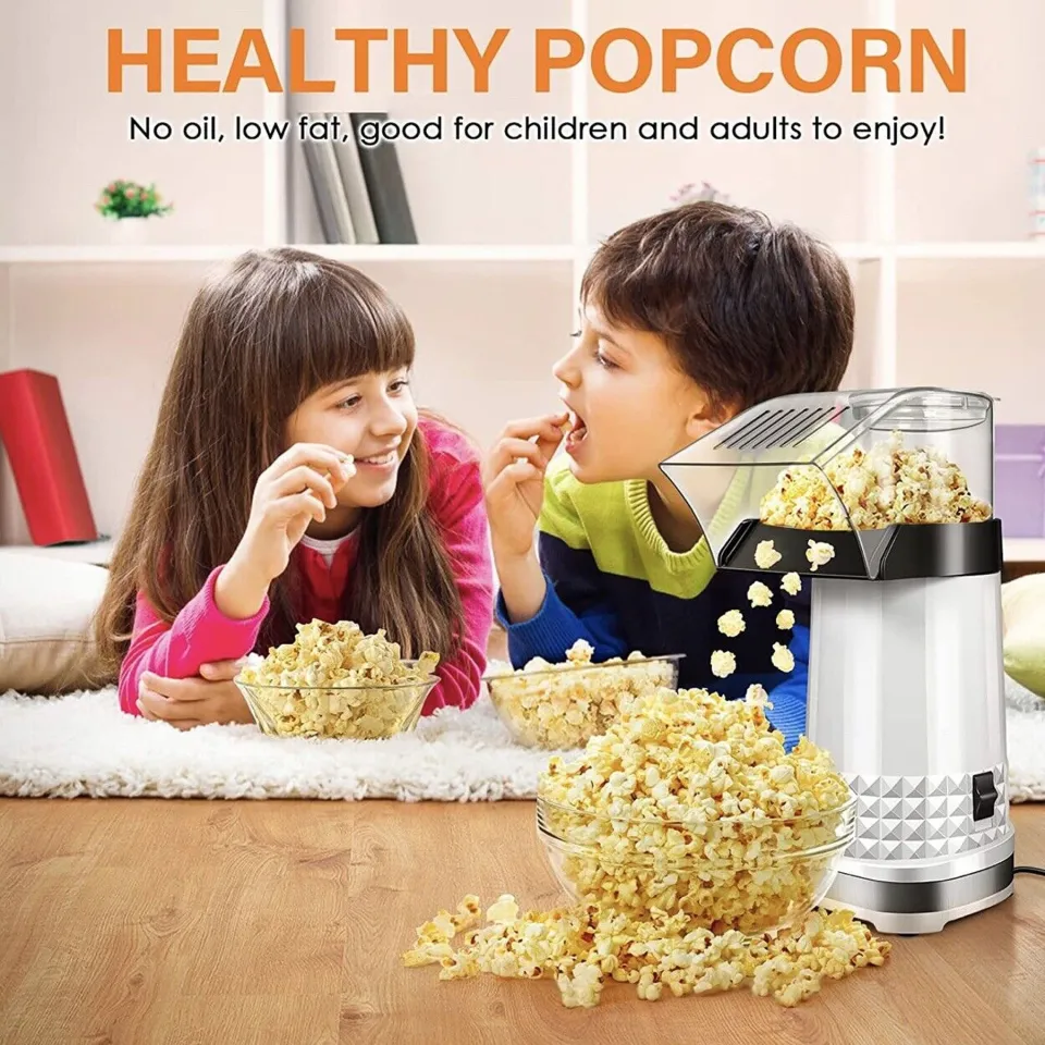 5 Core Hot Air Popcorn Popper Machine 1200W Electric Popcorn Kernel Corn  Maker Bpa Free, 95% Popping Rate, 2 Minutes Fast, No Oil-Healthy Snack for