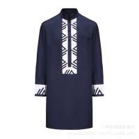 New Factory Outlet Spot 2022Dashiki Cross -Border Hot Selling MenS African -Style Dark Blue Suit Muslim National Shirt