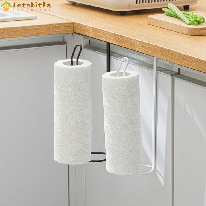 ที่ใส่ม้วนกระดาษชำระแบบไม่เจาะที่วางผ้าเช็ดตัวกระดาษครัวชั้นเก็บของสำหรับห้องครัวตู้เย็นโรงรถร้าน