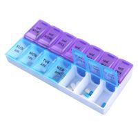 7/14Grids 7 Days Weekly Pill Case Medicine Tablet Dispenser Organizer Pill Box Splitters Pill Storage Organizer Container