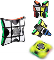 ฟิดเจ็ตสปินเนอร์ Cube Fidget ของเล่น Anti Anxiety Finger Spinner ของเล่นลดควาเครียด Rubiks Magic Cube