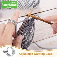 Knitting Ring DIY Knitting Loop Crochet Tool Finger Wear Adjustable Open Fingering Tools Knitting Sweater Cover Crochet Ring 1Pc