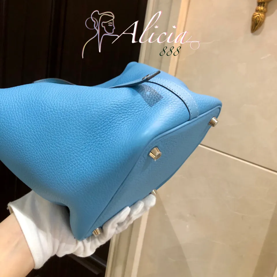 AliciaShop NEW HERMES Picotin 18 PM Color P3 Blue TC Calf Leather