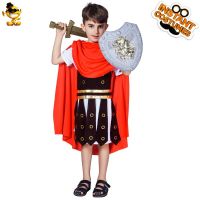 Halloween boy Roman warrior costume boy Roman soldier boy party stage performance clothing