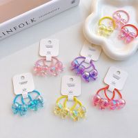 2PCS New Cute Cartoon Candy Bow Kids Elastic Hair Bands Children Hair Ties Girls Hair Accessories Baby Headdress Headwear Hair Accessories