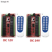 433MHz RF Wireless Remote Control Switch DC 12V 24V 16CH 16-Channel Transmitter Receiver Module For Motor LED Horn Switch