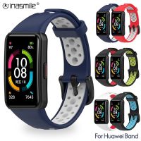 ♤✚◙ New Design Silicone Strap For Huawei Band 6 Pro Band 7 smart Wristband Sport Bracelet For Honor Band 6 7 Watchband Accessories