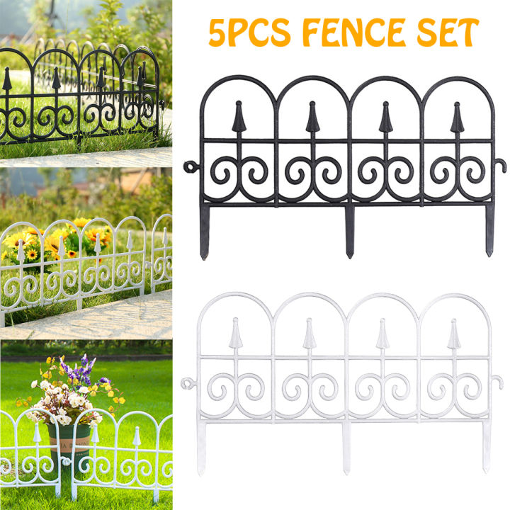 5pcs Garden Border Decorative Fence Edging Outdoor Plant Bordering Lawn ...