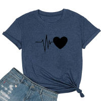 Men Women T Shirts Summer Short Sleeve Fashion Love Heart Lady T-shirts Cotton T Shirt Ladies Womens Graphic Female Tee T-Shirt