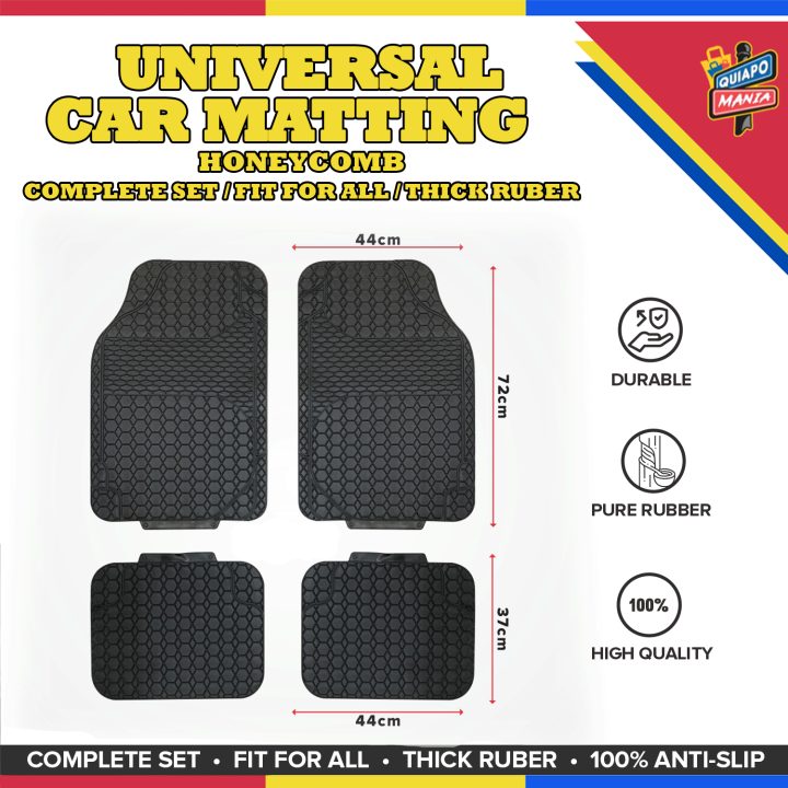 Universal Car Mat Rubber 4PC Car Matting / Rubber Matting