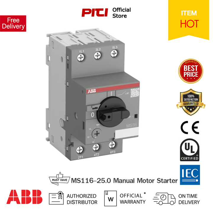 ABB Manual Motor Starter MS116-0.25-HKF1-11 main image 0