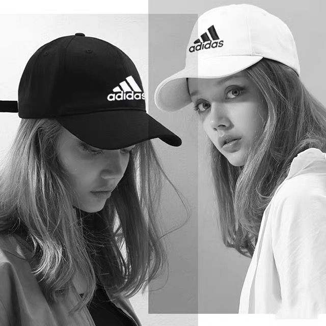 adidasหมวกแฟชั่น-หมวกผ้าฝ้าย-สีทึบหมวกเบสบอลหมวกกลางแจ้งหมวกบังแดด-หมวกเบสบอลทรงแหลม