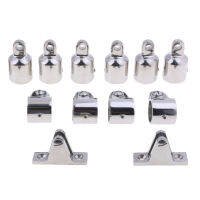 Moon STARer STARer 12pcs Stainless Steel 3-Bow 7/8" Bimini Top Boat Fittings Marine Hardware