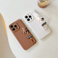 เคสสำหรับ Realme 11 10 9i 9 8 7i C53 C55 C21Y C25Y C21 C20 C11 C17 C15 C12 C25S C1การ์ตูนหมีที่วางสายรัดข้อมือเคสนิ่ม