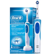 Bàn chải điện đánh răng tự động OralB D12 xanh dương làm sạch răng