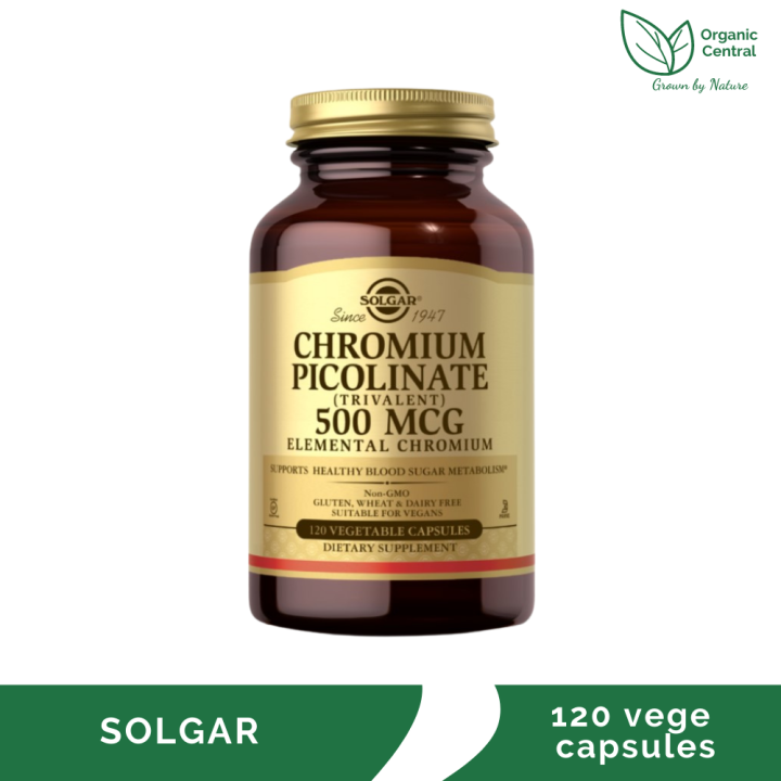Solgar Chromium Picolinate 500 mcg 120 Vege Capsules | Lazada PH
