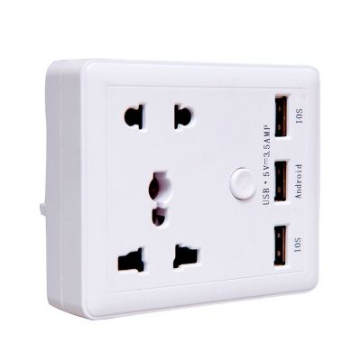 【lz】⊕✻  Tomada de parede inteligente 3usb adaptador de interruptor universal tomada de energia estilo europeu tomada adaptador de tomada painel de conversão 100-240v