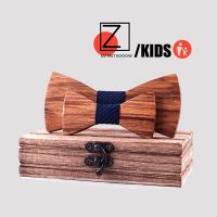 Parent Child Bowtie Set Zebra wood Plaid Family Butterfly Party Dinner Wedding Design Cute Bow tie Strip Navy Blue Accessory