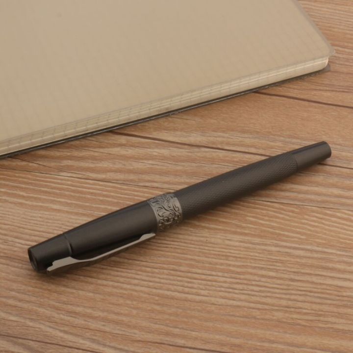 black-samurai-roller-ball-pen-metal-gun-gray-retro-fringe-stationery-office-school-supplies-writing-gift-pen-pens