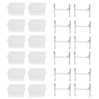 12 Pieces Plastic Bins Kit - Bins with Hooks - Accessories Workbench Bins Fits to Peg Board