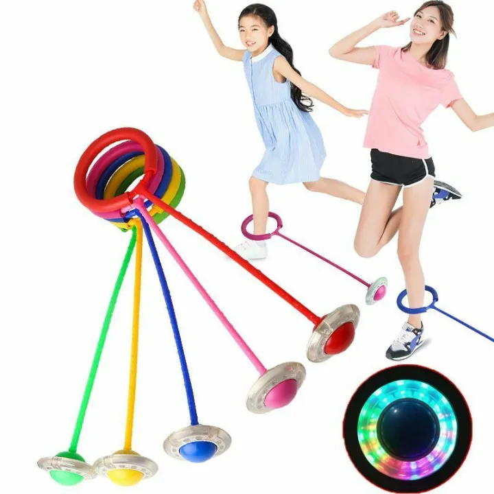 TONG'S Flashing LED Lights Ankle Skip Ball Jumping Ropes Games Self ...