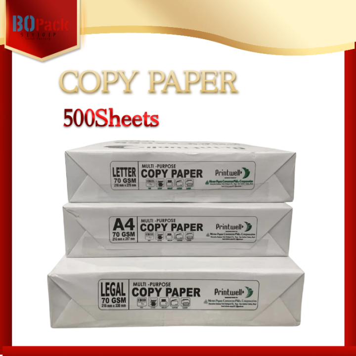 500 sheets hard bond copy paper bond paper printwell multi purpose a4